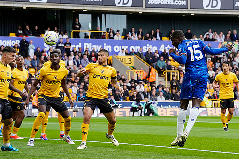 Premier League 2024-25: Chelsea's Nicolas Jackson, right, scores  against Wolves